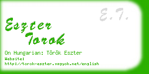eszter torok business card