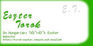 eszter torok business card